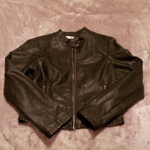 Black leather jacket (fake leather)